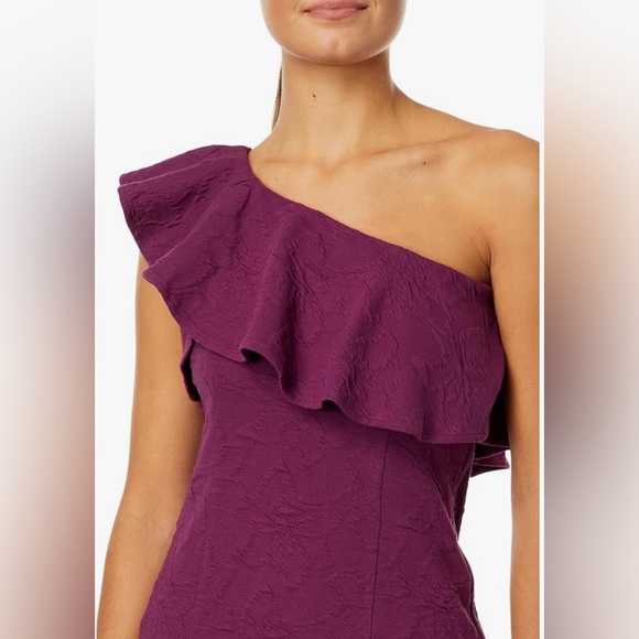 Lilly Pulitzer Bordeaux One-Shoulder Minidress NWT size 14 - Picture 1 of 5